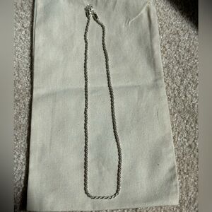 Sterling silver lasso necklace